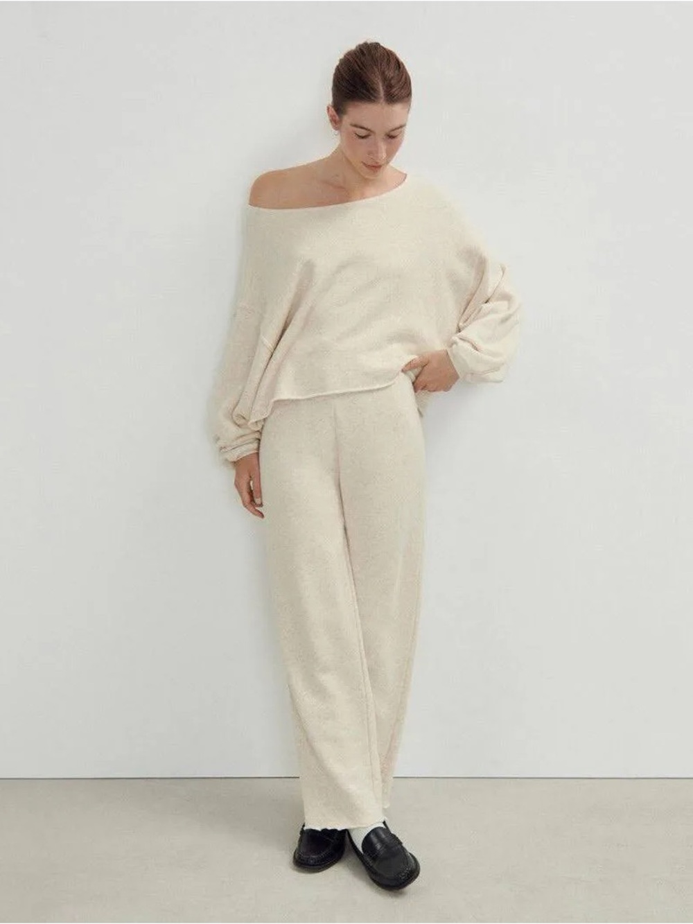 American Vintage Itonay Joggers - Melange  Ecru